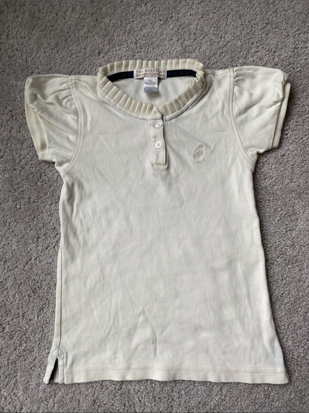 The Beaufort Bonnet Company Cream Polo size 6